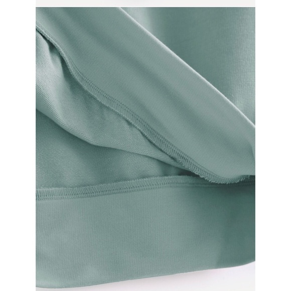 SHEIN Sage Green Ruffle Sleeve Sweatshirt – Size L – NWT - Picture 4 of 5